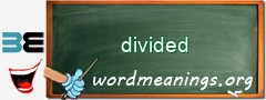 WordMeaning blackboard for divided